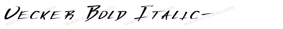 Vecker Bold Italic字体转换